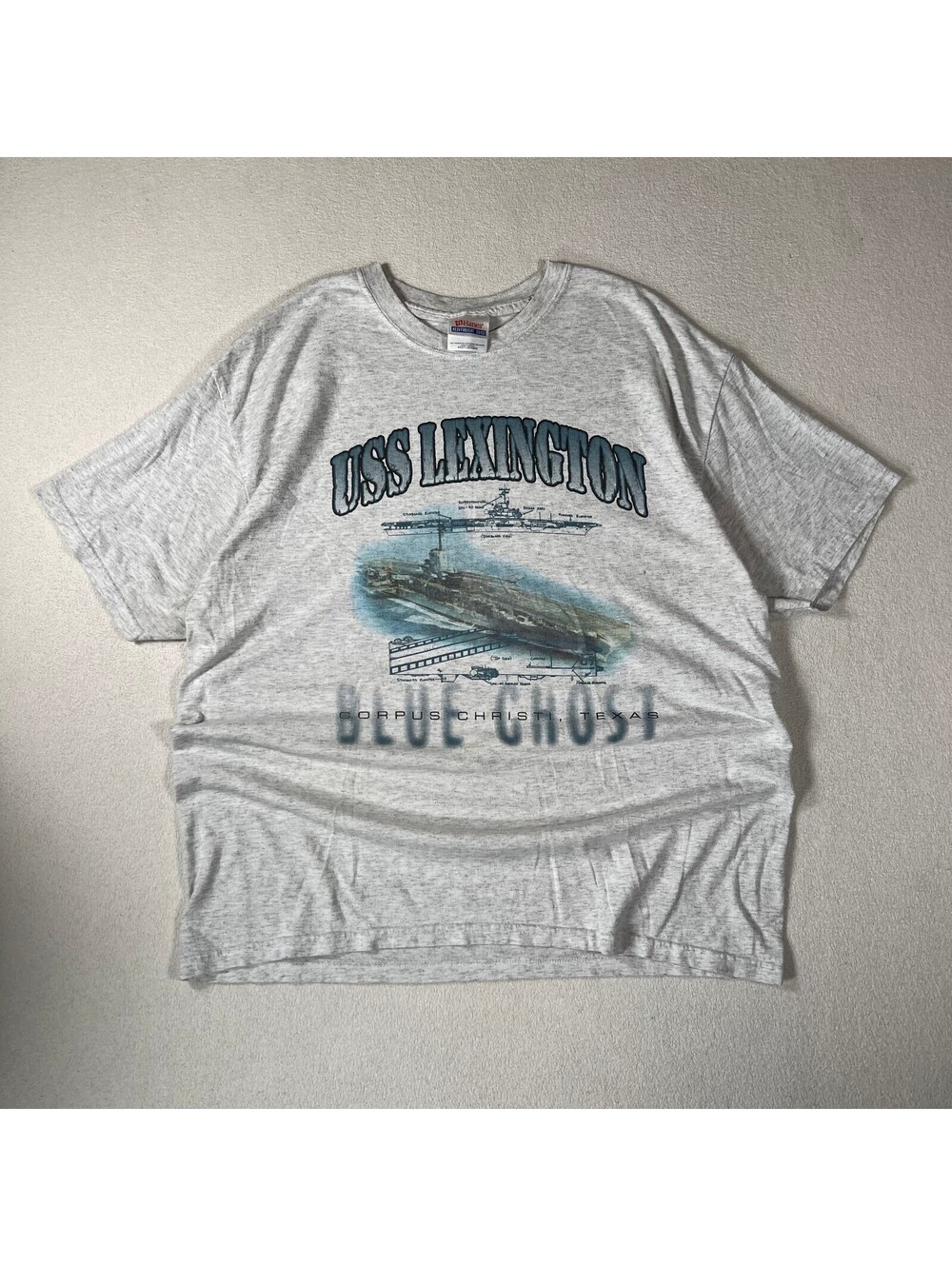 Vintage USS Lexington Blue Ghost Graphic T-Shirt